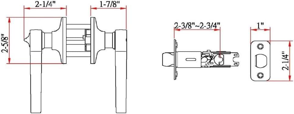 Scroll Privacy Bed/Bath Door Lever