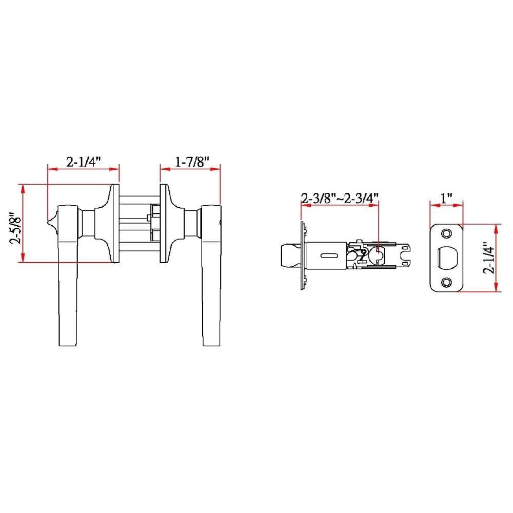 Scroll Privacy Bed/Bath Door Lever