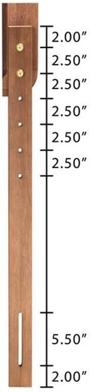 King Monroe Modern and Rustic Wood Headboard Walnut - Baxton Studio: Frame Mounted, 50" Height, No Box Spring Needed