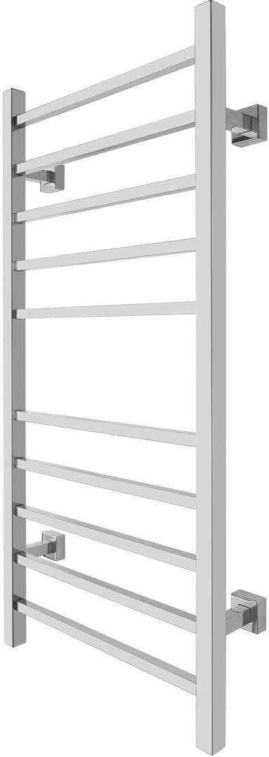 WarmlyYours TW-MT-10PS-HP Metropolitan Electric Wall-mounted Towel Warmer, Polished, 10 Bars, Dual Connection