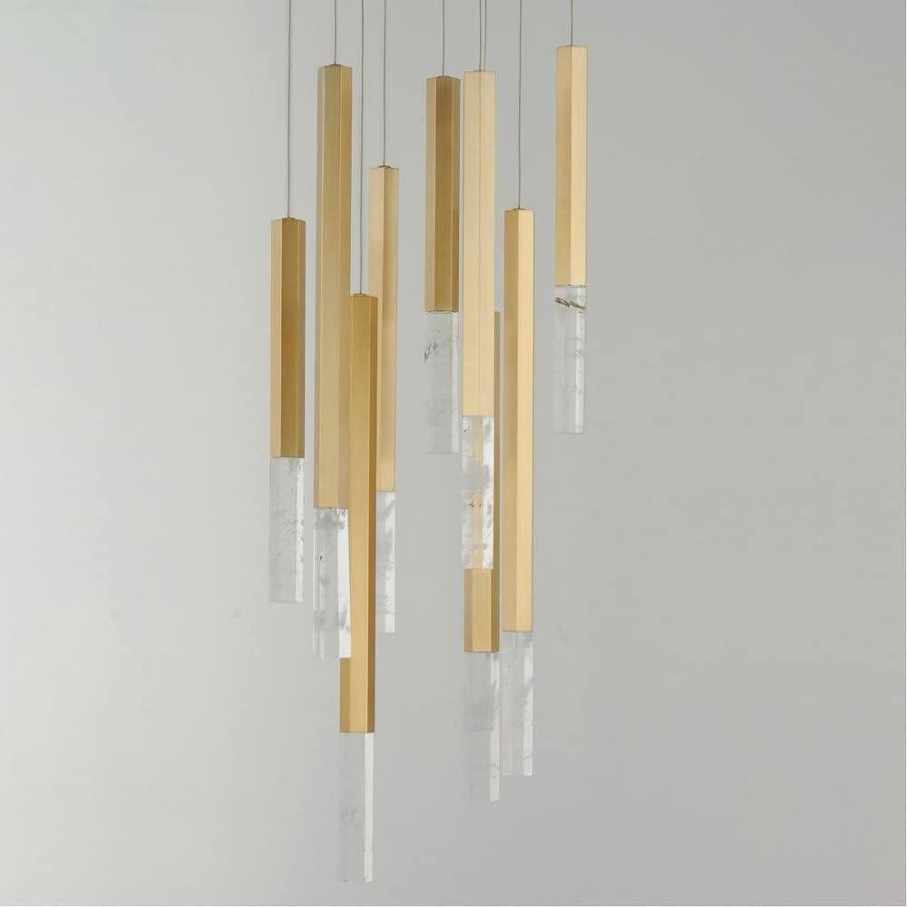 ET2 Lighting - Diaphane - 32.5 Inch 45W 9 LED Pendant-Gold Finish - ET2 Lighting