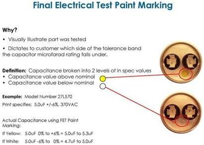 Genteq 97F9838/C4405R Round Capacitor 40 5 UF MFD, 440V