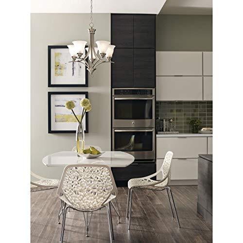 Progress Lighting Trinity 5-Light Chandelier, Steel, Antique Bronze, Etched Glass Shades
