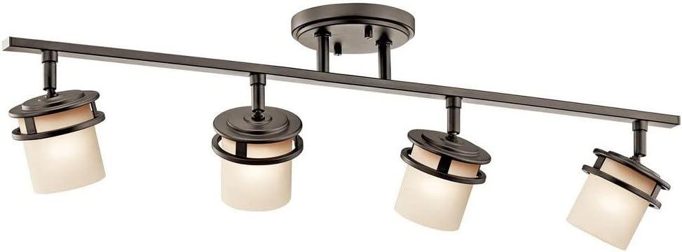 Hendrik 30" 4 Light Rail Light with Satin Etched Cased Opal Brushed Nickel