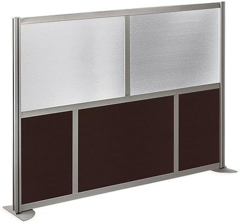 Warm Ash Laminate and Polycarbonate Office Room Divider