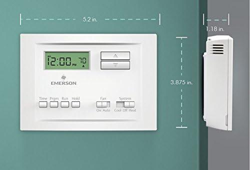 White Programmable Digital Heat Pump Thermostat with Touchscreen