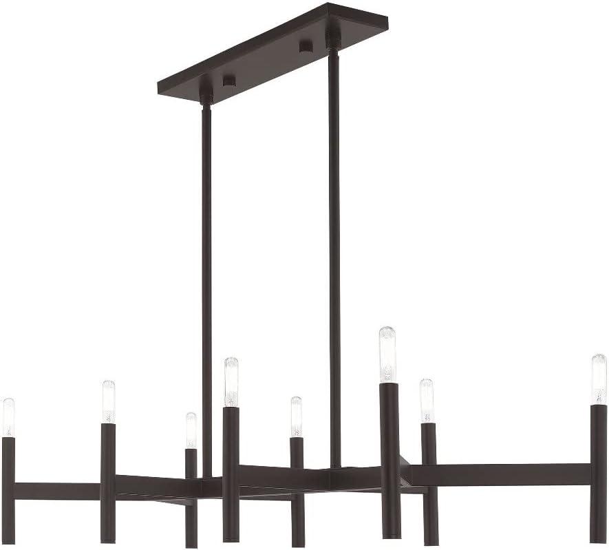 Livex Lighting - Copenhagen - 8 Light Linear Chandelier In Mid Century Modern