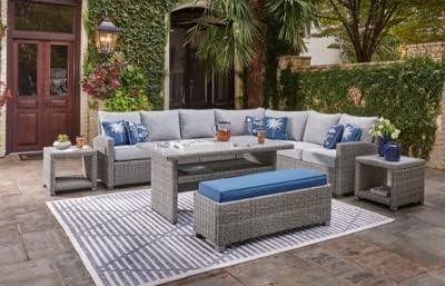 Signature Design by Ashley Casual Naples Beach Outdoor Multi-use Table Light Gray