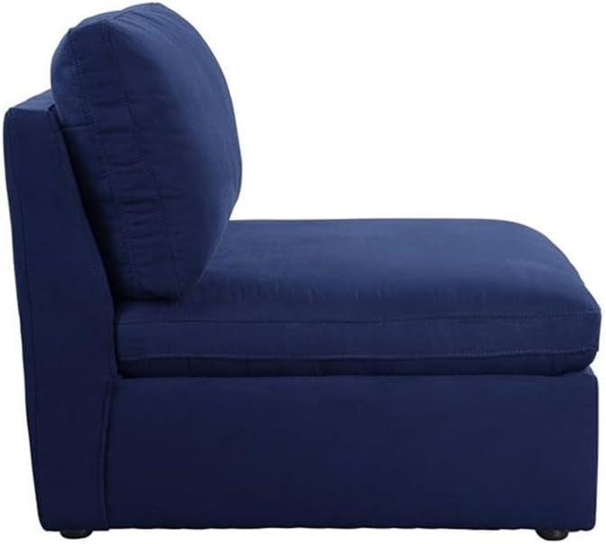 Crosby Modular - Armless Chair in Blue Fabric