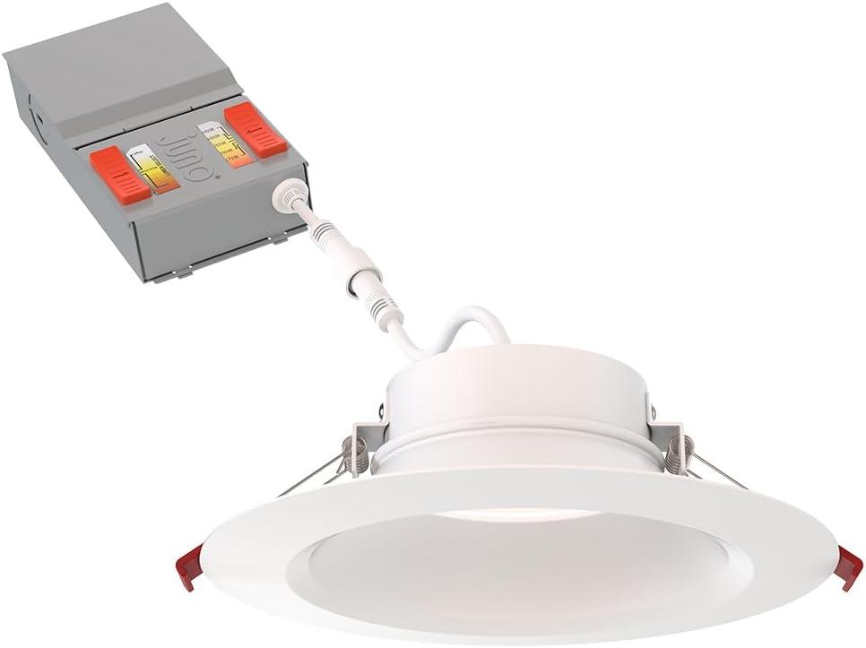 Juno WF6 DREG SM ALO20 SWW5 90CRI MW M6 6'' Selectable Color Temperature Dimmable Air-Tight IC Rated LED Canless Recessed Lighting Kit