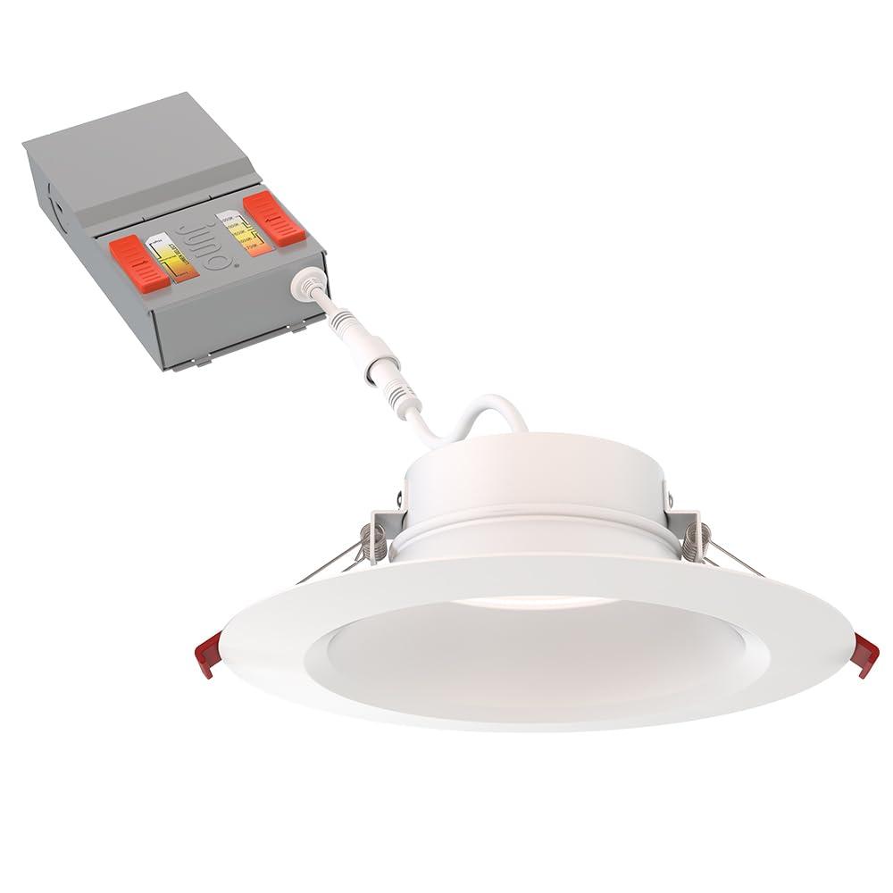 Juno WF6 DREG SM ALO20 SWW5 90CRI MW M6 6'' Selectable Color Temperature Dimmable Air-Tight IC Rated LED Canless Recessed Lighting Kit