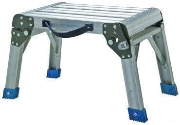Step Stool and Working Platform 350 Lbs. Capacity Foldable Anodized Aluminum by Haul-Master (Solver)