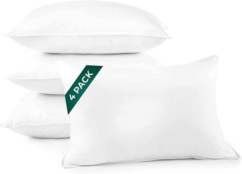 King Size White Hypoallergenic Polyester Pillow Set