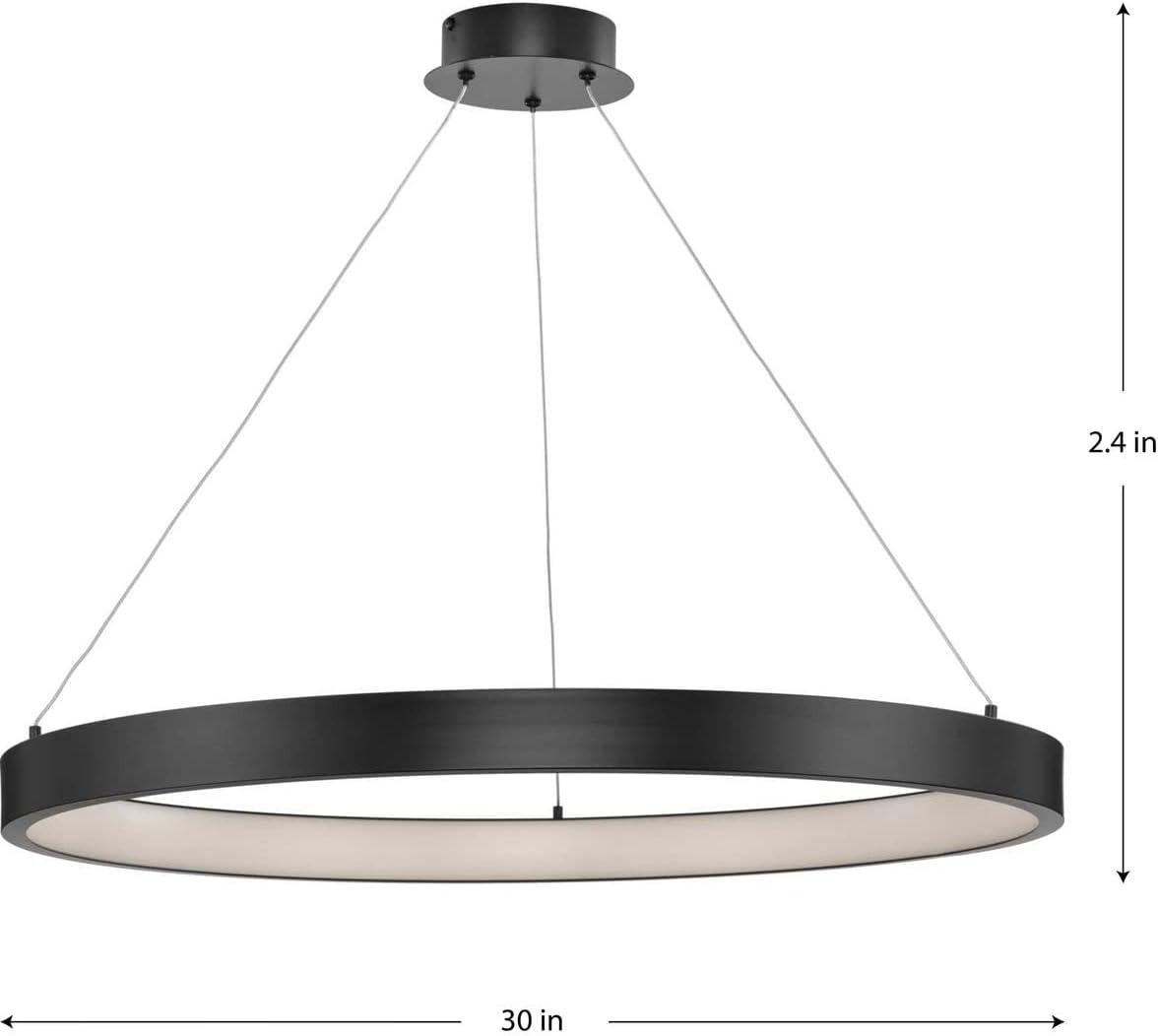 Progress Lighting, Inverse, 1-Light, Ceiling Light, Matte Black, No Shade