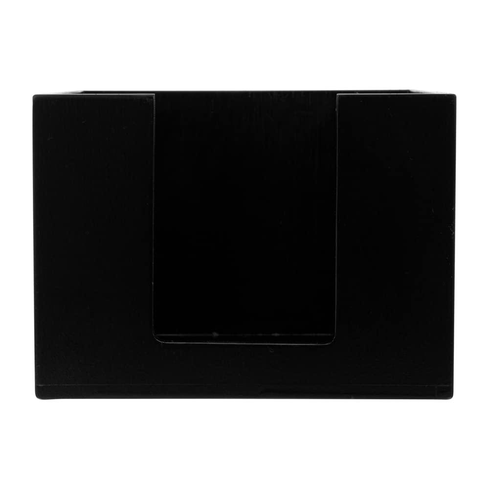 JepoIA 5.5 x 4 Inch Cocktail Napkin Holder 1 Square Flat Napkin Holder - For Bars Kitchen Tables or Countertops Sturdy Black Bamboo Tissue Napkin Holder Dining Room Decor