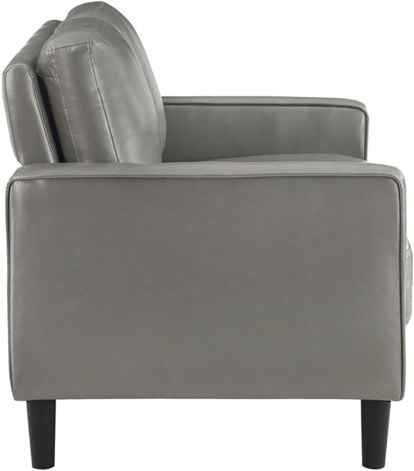 Alma Ruth 3-Piece Upholstered Track Arm Sofa Set Grey
