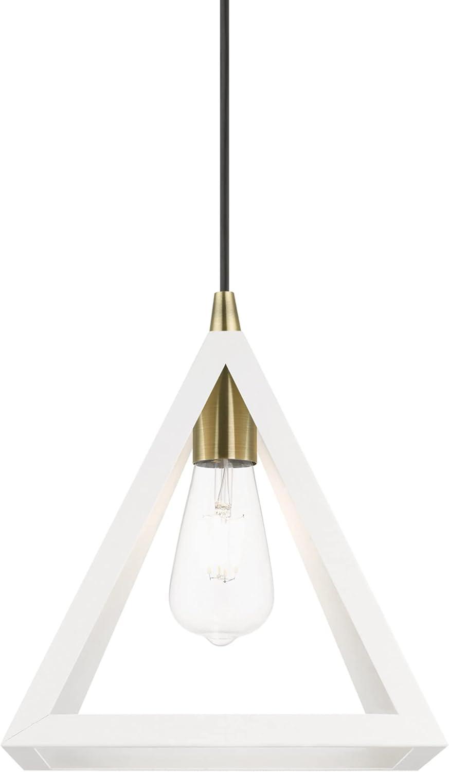 Livex Lighting Pinnacle 1 - Light Pendant in  Black/Brushed Nickel