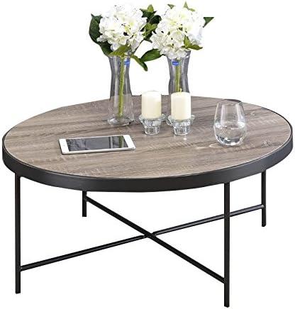Charming Coffee Table Weathered Oak Brown - Saltoro Sherpi