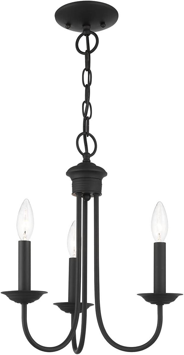 Livex Lighting Estate 3 - Light Chandelier in  Black
