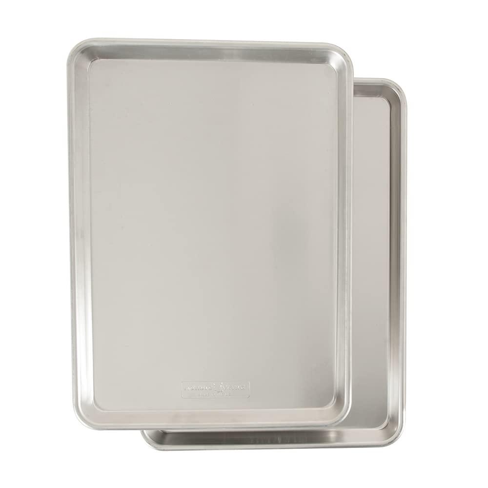 (2 pack) Nordic Ware Naturals 18" x 13" Aluminum Half Sheet, Rectangular Cookie & Baking Sheet Pan