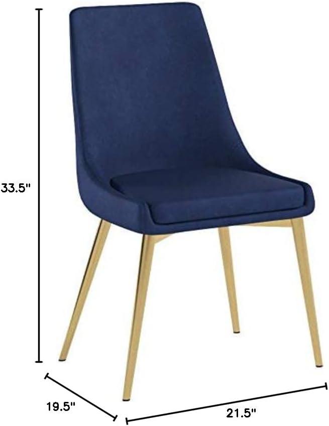 Meridian Furniture Karina Navy Velvet Dining Chair (Set of 2)