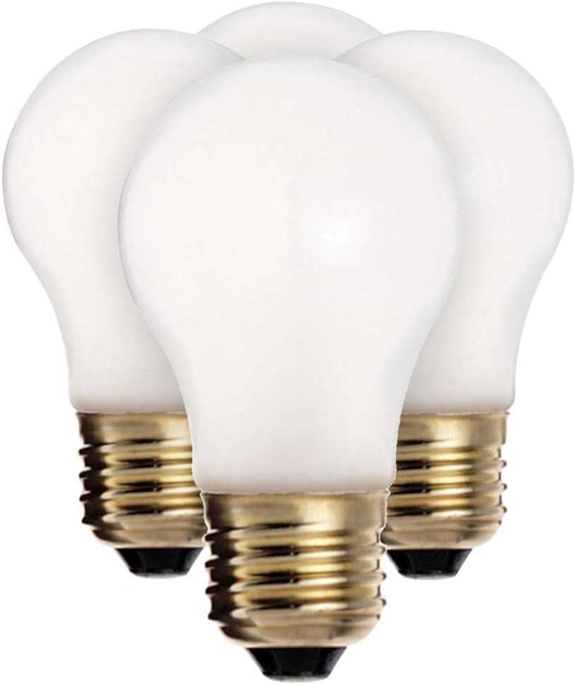 Satco S8525 40 watt A15 Incandescent; Frosted; 2500 Average rated hours; 280 lumens; Medium base; 130 volts; 4 BULBS