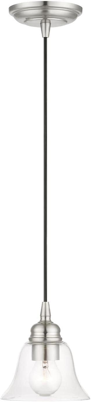 Livex Lighting Moreland 1 - Light Pendant in Brushed Nickel