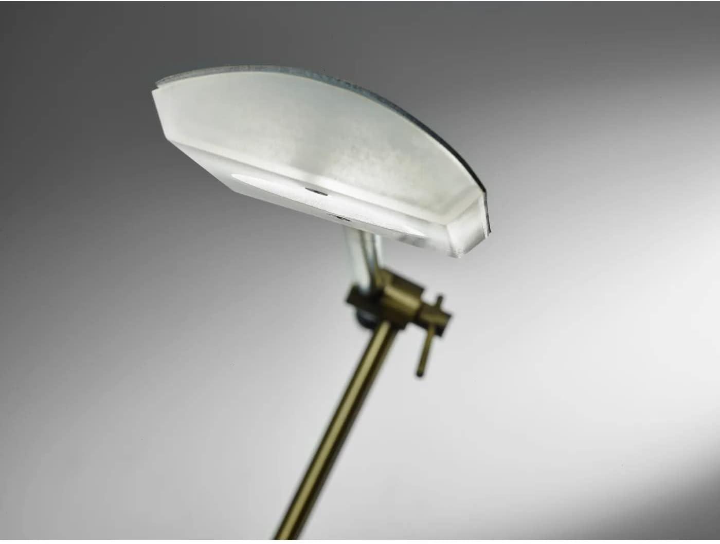 LED Vera Floor Lamp Antique Brass with Marble Base & Touch Dimmer Includes LED Bulb - Adesso