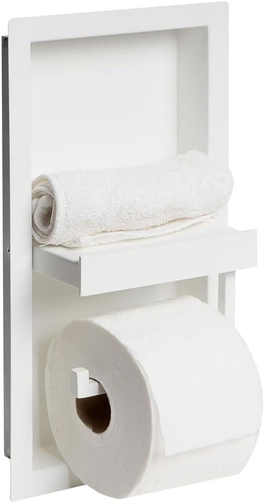 PVD Stainless Steel Recessed Toilet Paper Holder / Bathroom Niche