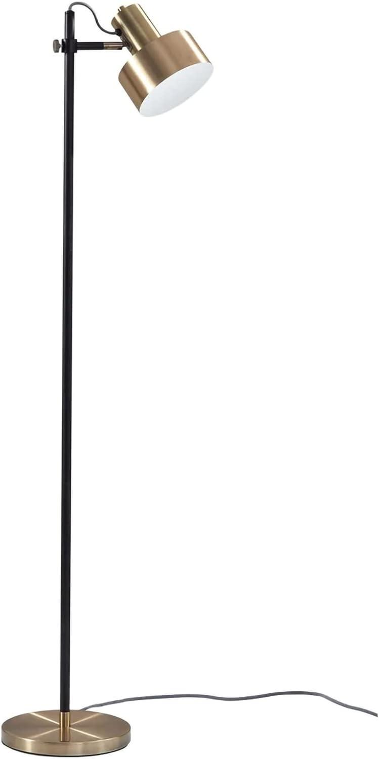 56.5'' Matte Black LED Swing Arm Floor Lamp