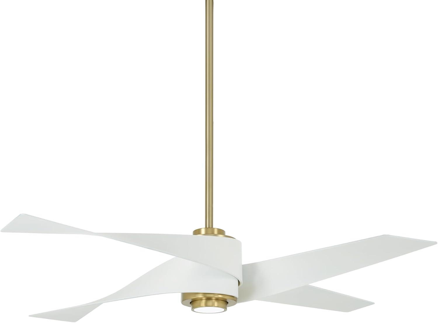 60" 4 - Blade LED Standard Ceiling Fan with Remote Control and Light Kit Included