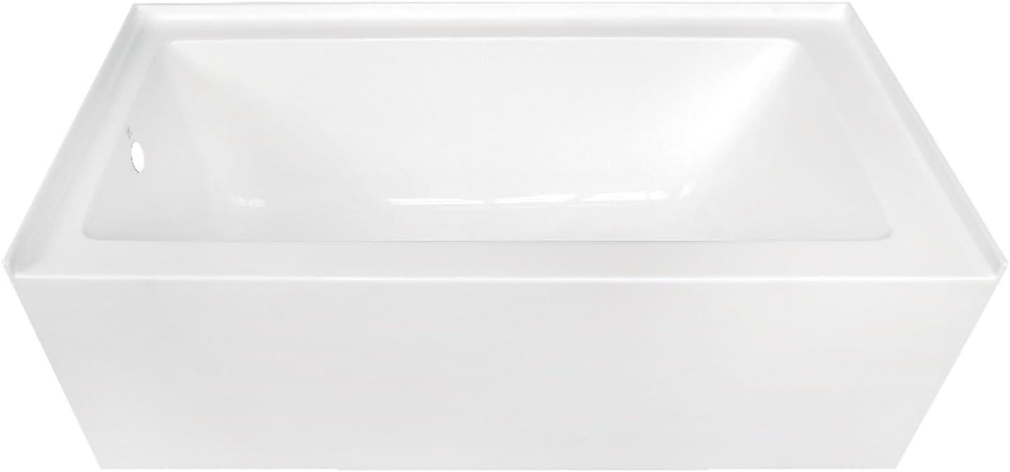 Aqua Eden 60" x 31" Alcove Soaking Acrylic Bathtub