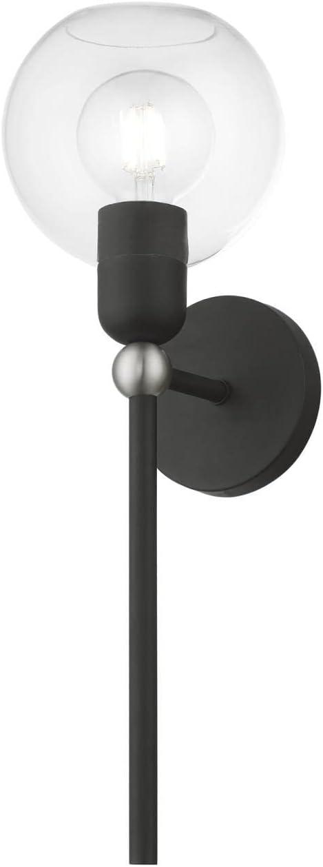Livex Lighting Downtown 1 - Light Sconce in  Black/Brushed Nickel