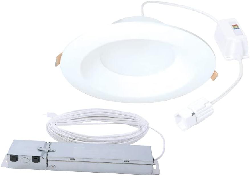 White Aluminum 6-Inch Canless LED Downlight Kit