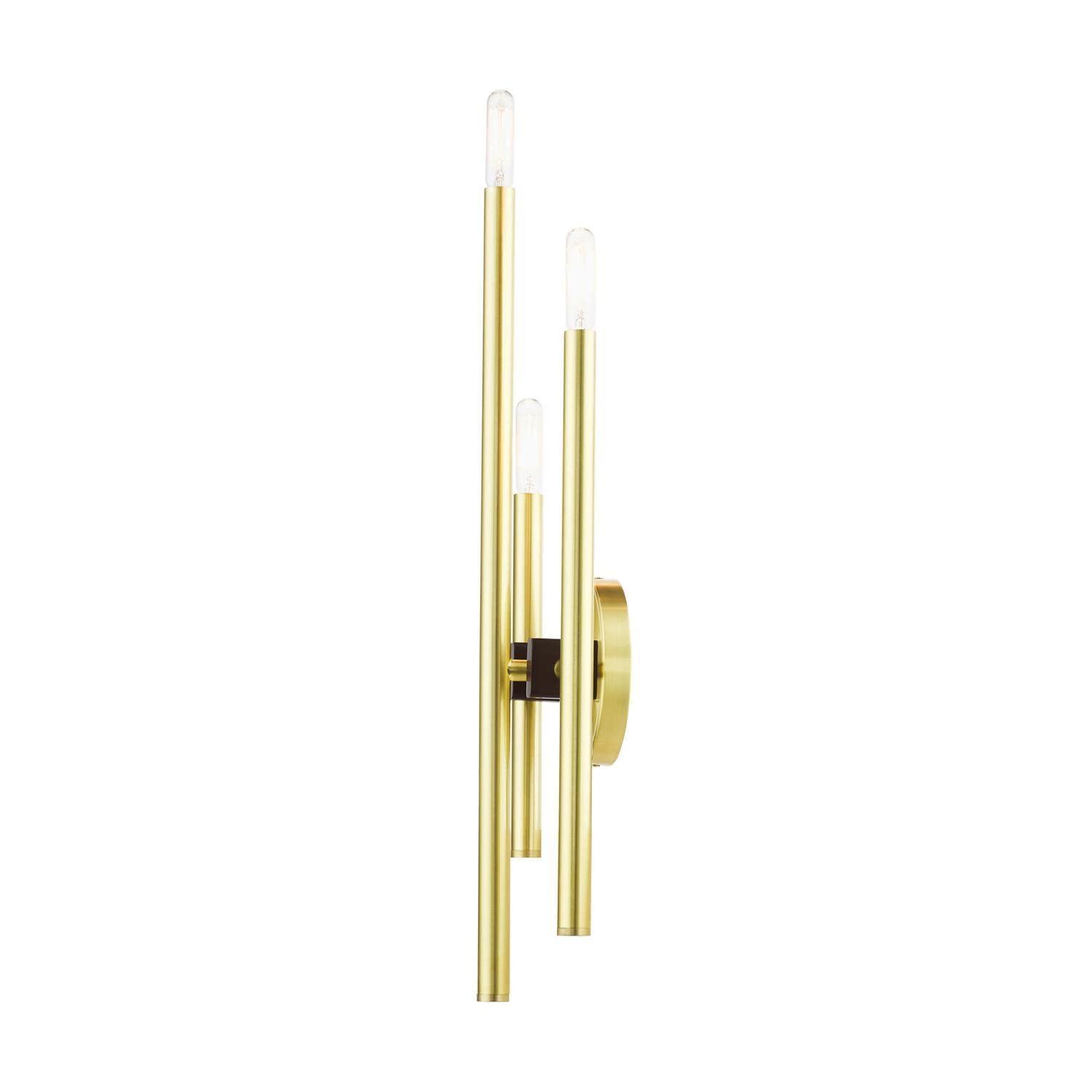 Livex Lighting Denmark 3 - Light Wall Light in  Satin Brass