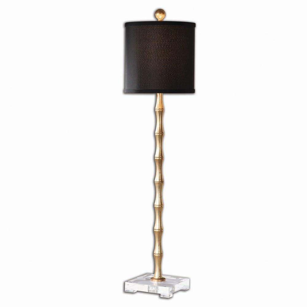Uttermost Quindici 36" Antique Gold Leaf Bamboo Buffet Table Lamp