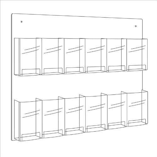 Safco Products Company Clear2c Safco Pamphlet Magazine Rack