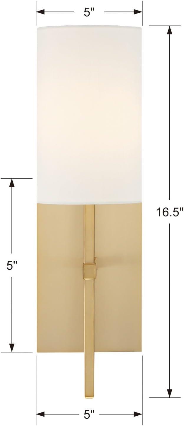 VER-241-AG-Crystorama Lighting-Veronica - One Light Wall Sconce-Aged Brass Finish