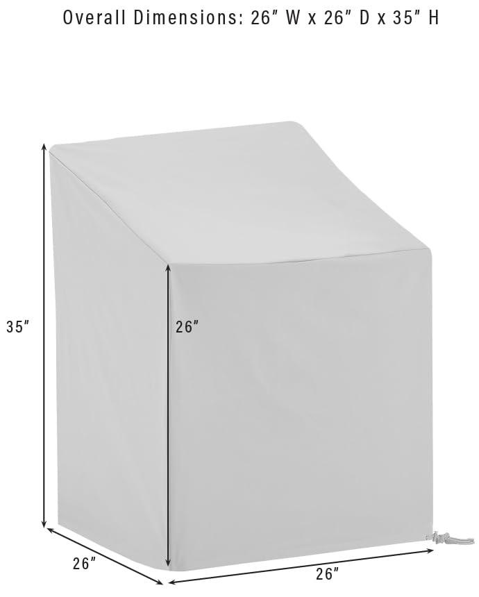 Outdoor Dining Arm Chair Furniture Cover Set, Gray - 2 Piece