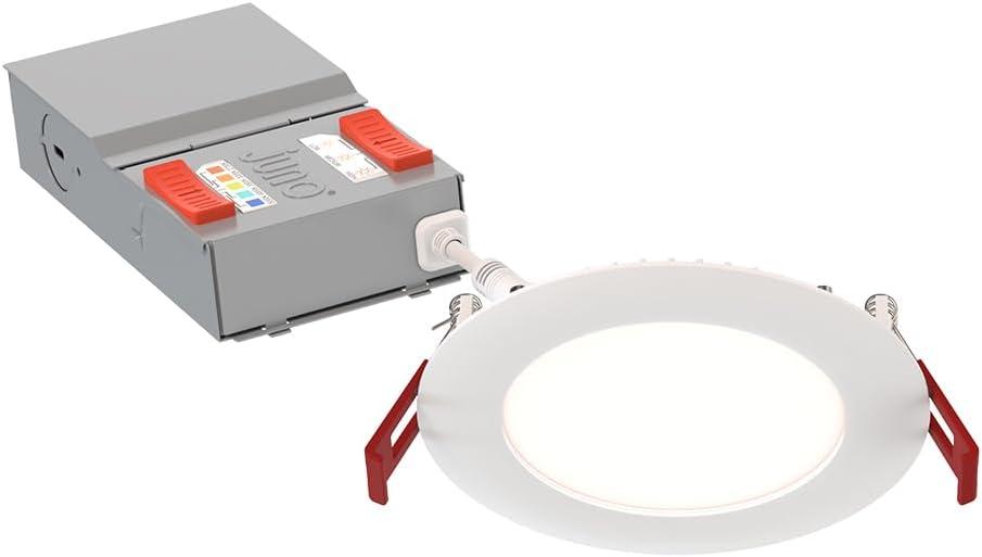 4'' Selectable Color Temperature Dimmable Air-Tight IC Rated LED Canless Recessed Lighting Kit