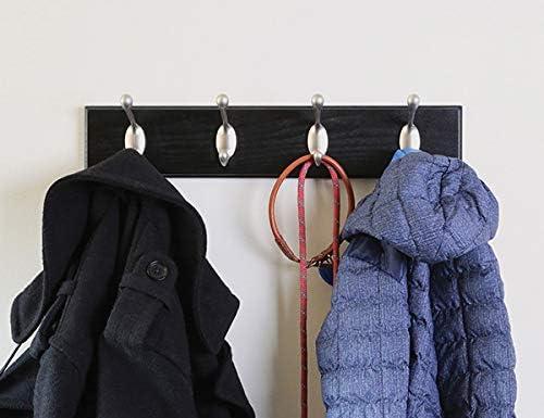 HIGH & MIGHTY 515708 Tool Free Coat Rack with 4 Hooks, 18", Black and Satin