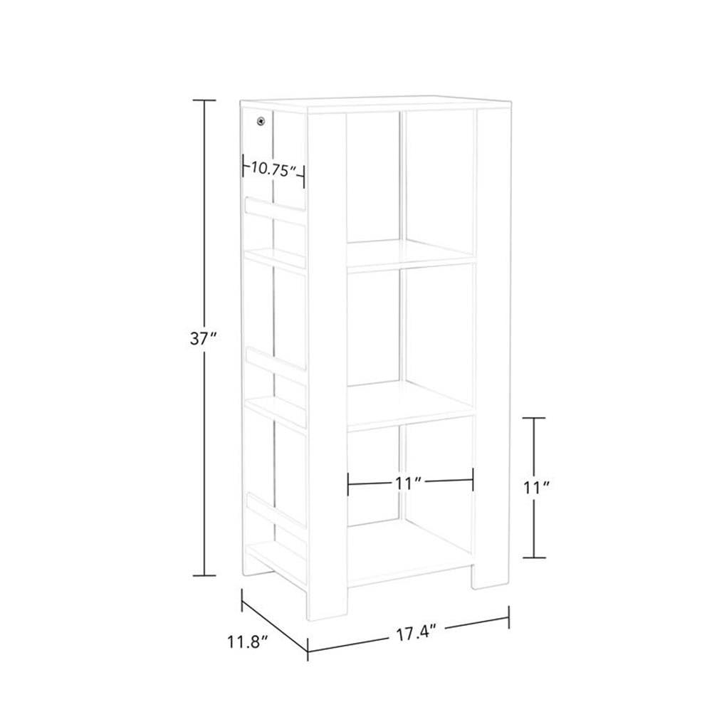 RiverRidge Home RiverRidge Kids Bookshelf and Toy Organizer Tower with 3 Cubbies and 6 Bookracks for Playroom, Nursery, and Reading Book Nook