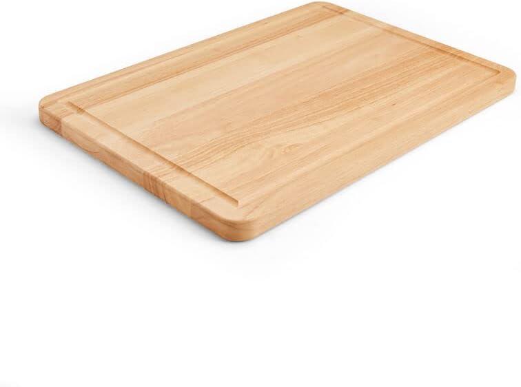 Farberware 14 -inch x 20 -inch Wood Cutting Board with Perimeter Trench