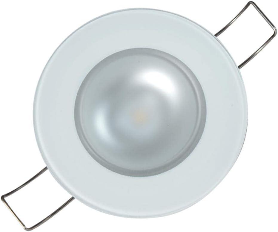 Lumitec Mirage Flush Mount Interior Down Light - Dimmable White, Red and Blue - Glass Fixture No Bezel - 2.5" Diameter