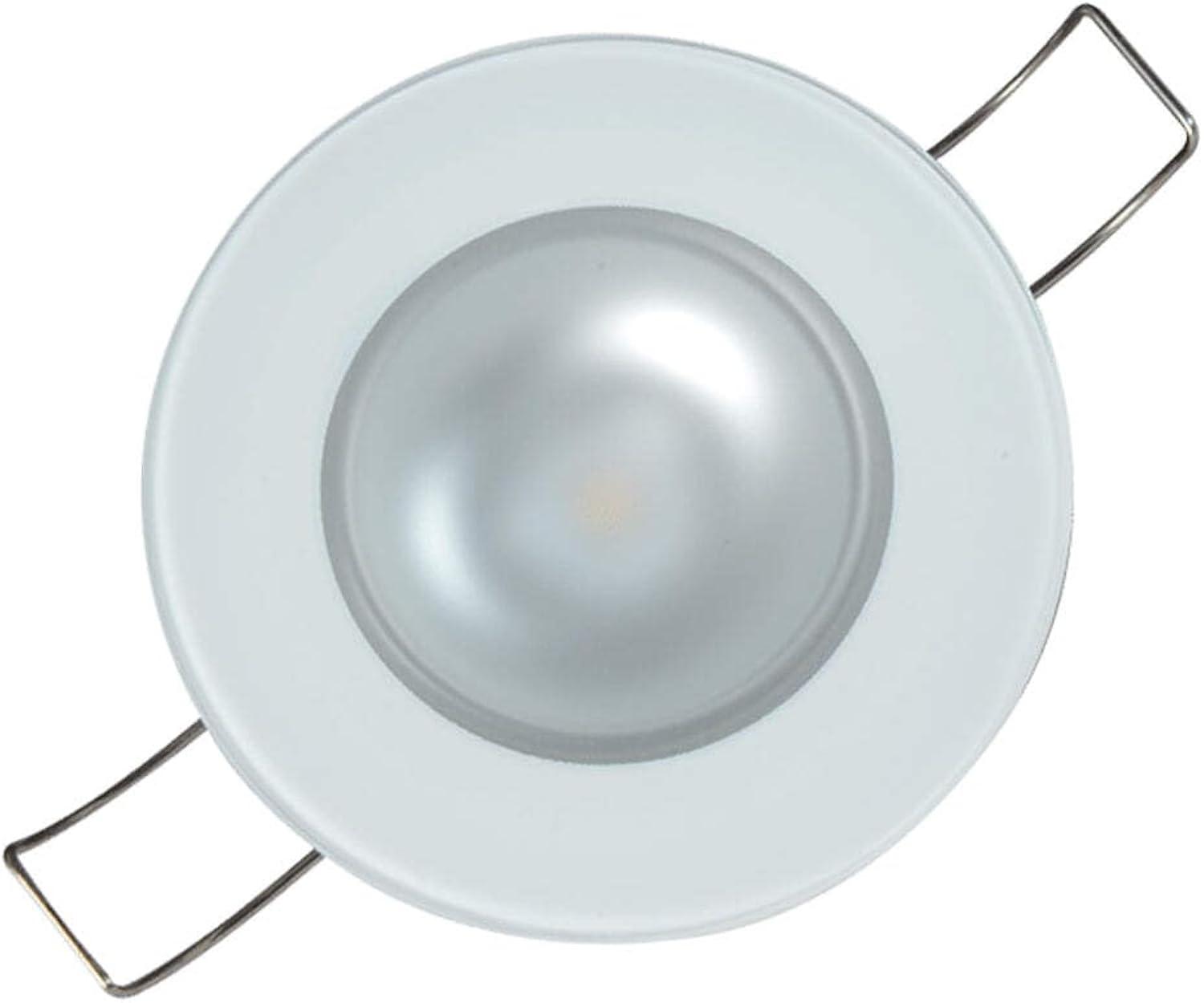 Lumitec Mirage Flush Mount Interior Down Light - Dimmable White, Red and Blue - Glass Fixture No Bezel - 2.5" Diameter