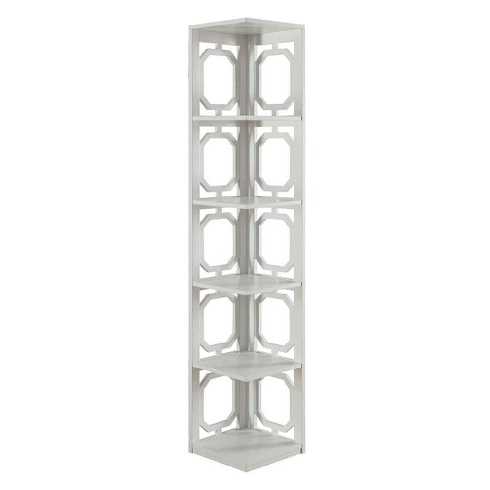 Convenience Concepts Omega 5 Tier Corner Bookcase, Multiple Finishes