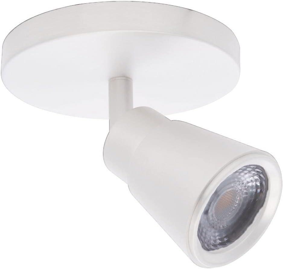 White Aluminum LED Monopoint Light with Acrylic Diffuser