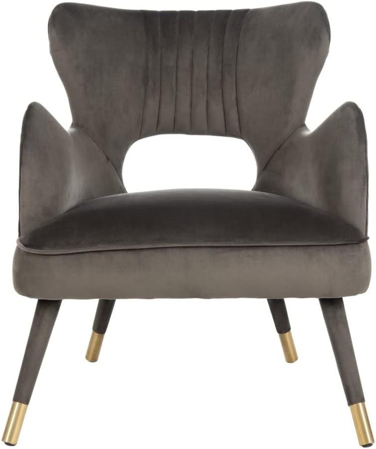 Blair Wingback Accent Chair - ACH4504 - Shale/Gold - Safavieh