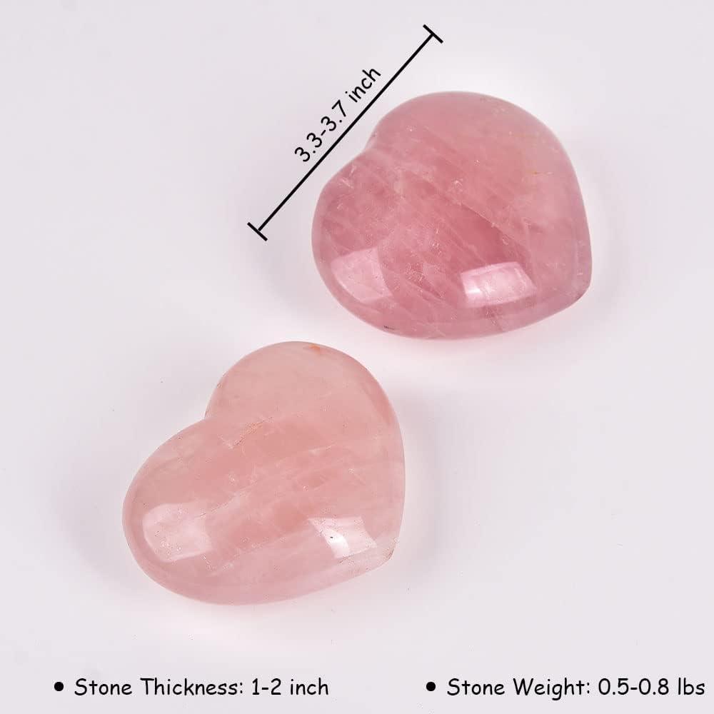 Large Natural Rose Quartz Heart Healing Stone