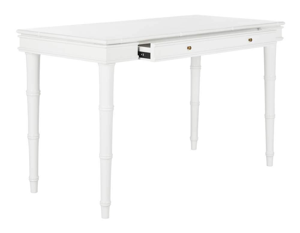 Noely Writing Desk - White/Gold Handle - Safavieh